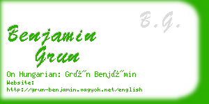 benjamin grun business card